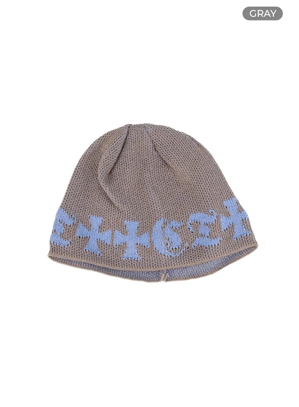 Graphic Charm Knitted Beanie CA424