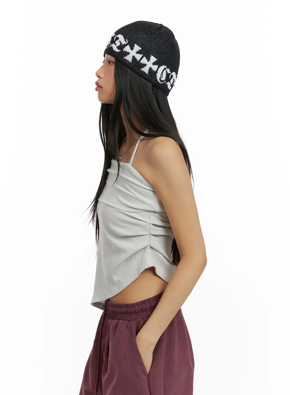 Graphic Charm Knitted Beanie CA424