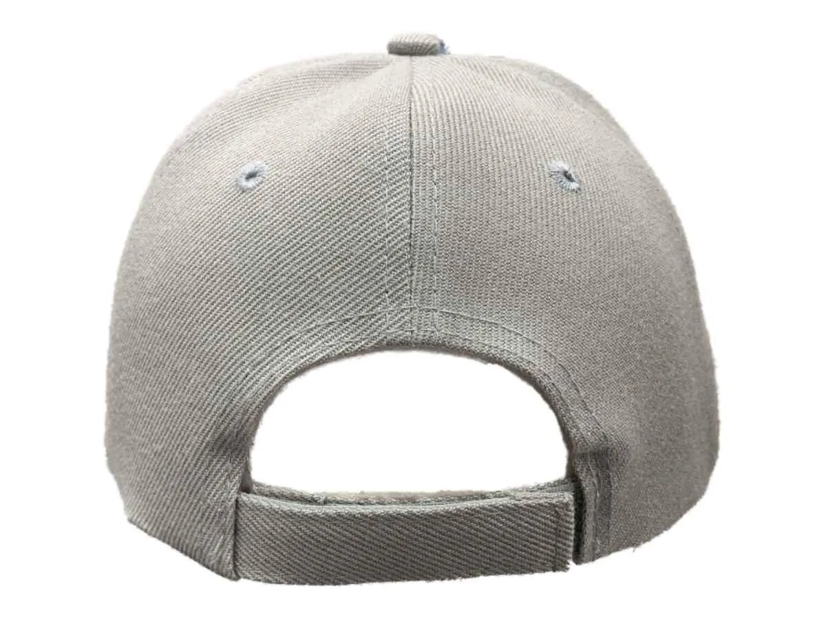 Gray XM Structured Adjustable Strap Blank Hat Cap