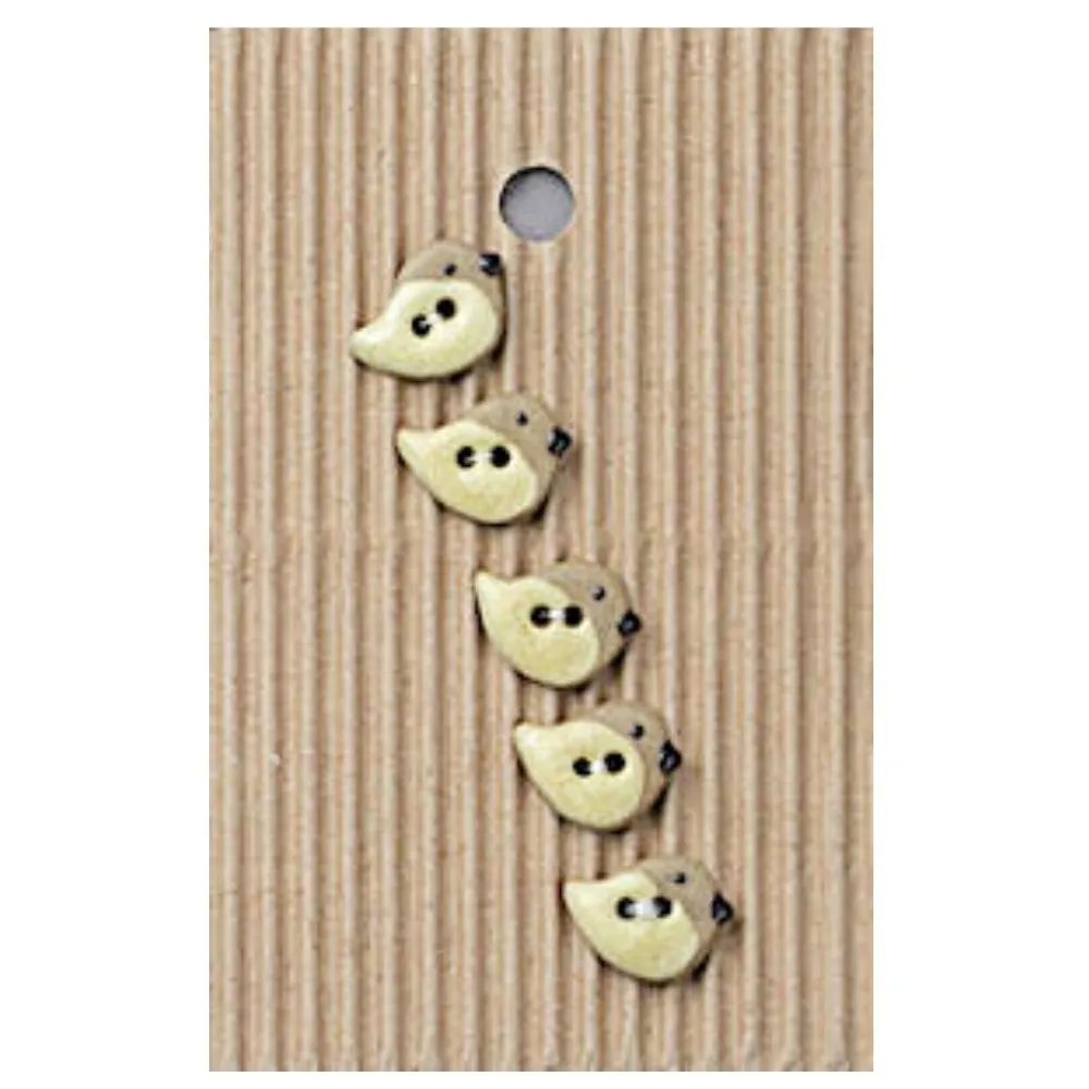 Handmade Buttons Birds - Set of 5 (L548)