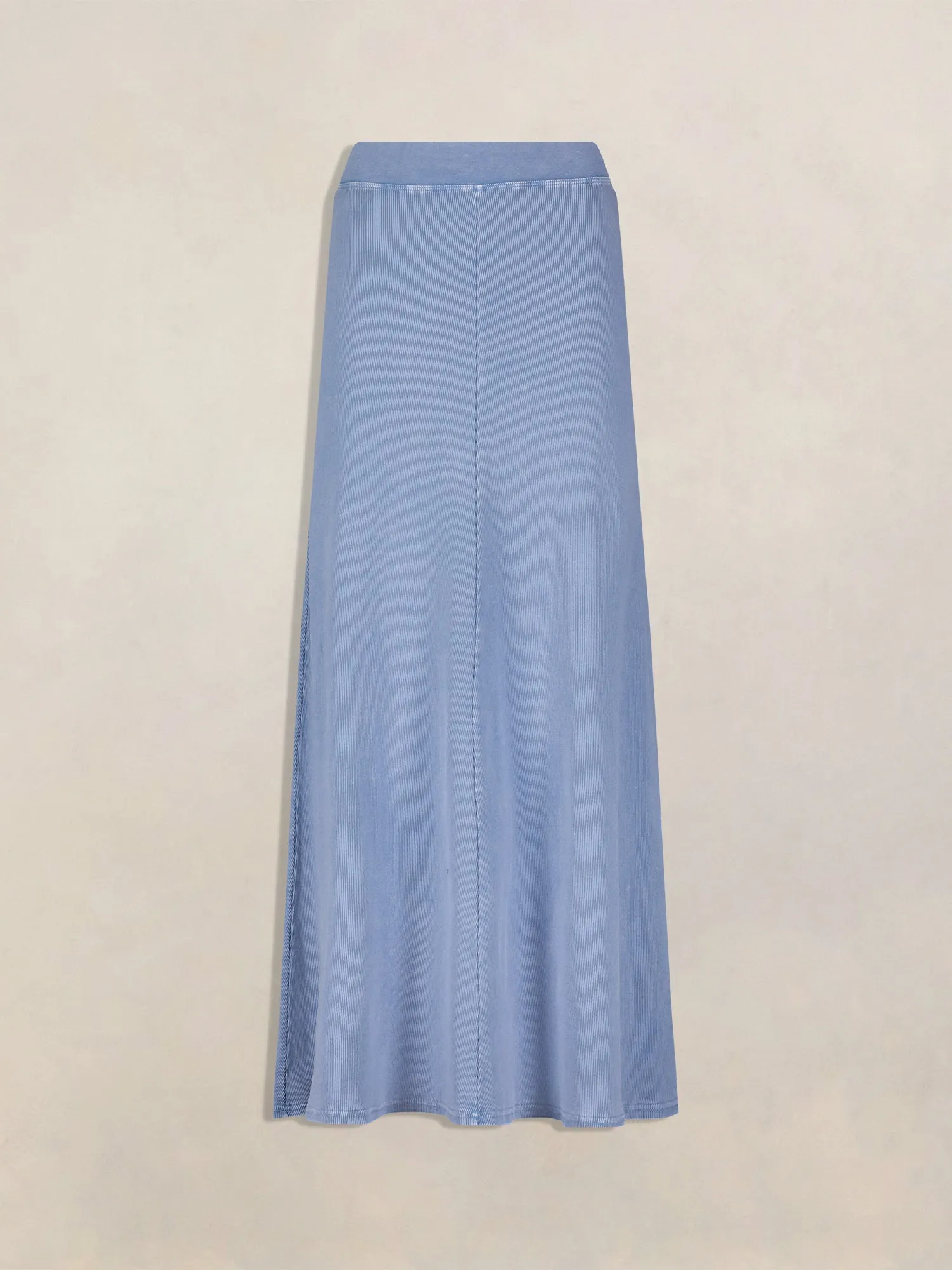 Hard Tail Ribbed Panel Maxi Skirt CS-128