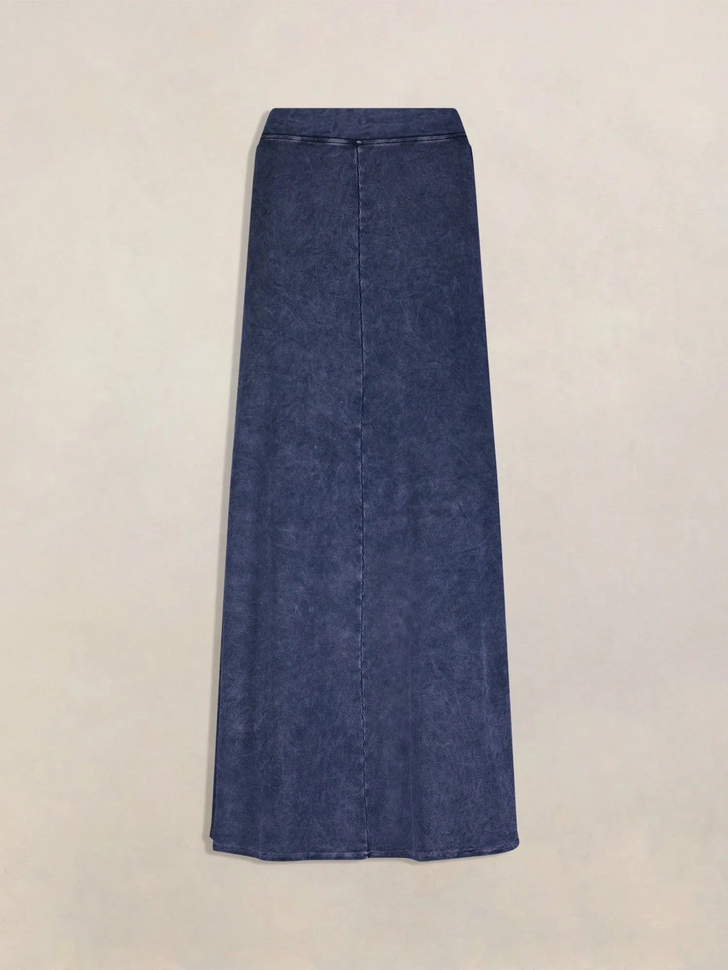 Hard Tail Ribbed Panel Maxi Skirt CS-128