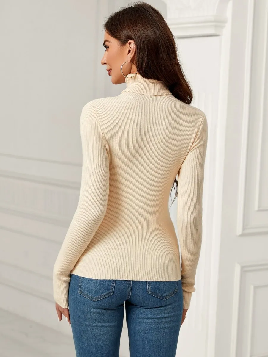 High Neck Pullover Sweater (MS064)