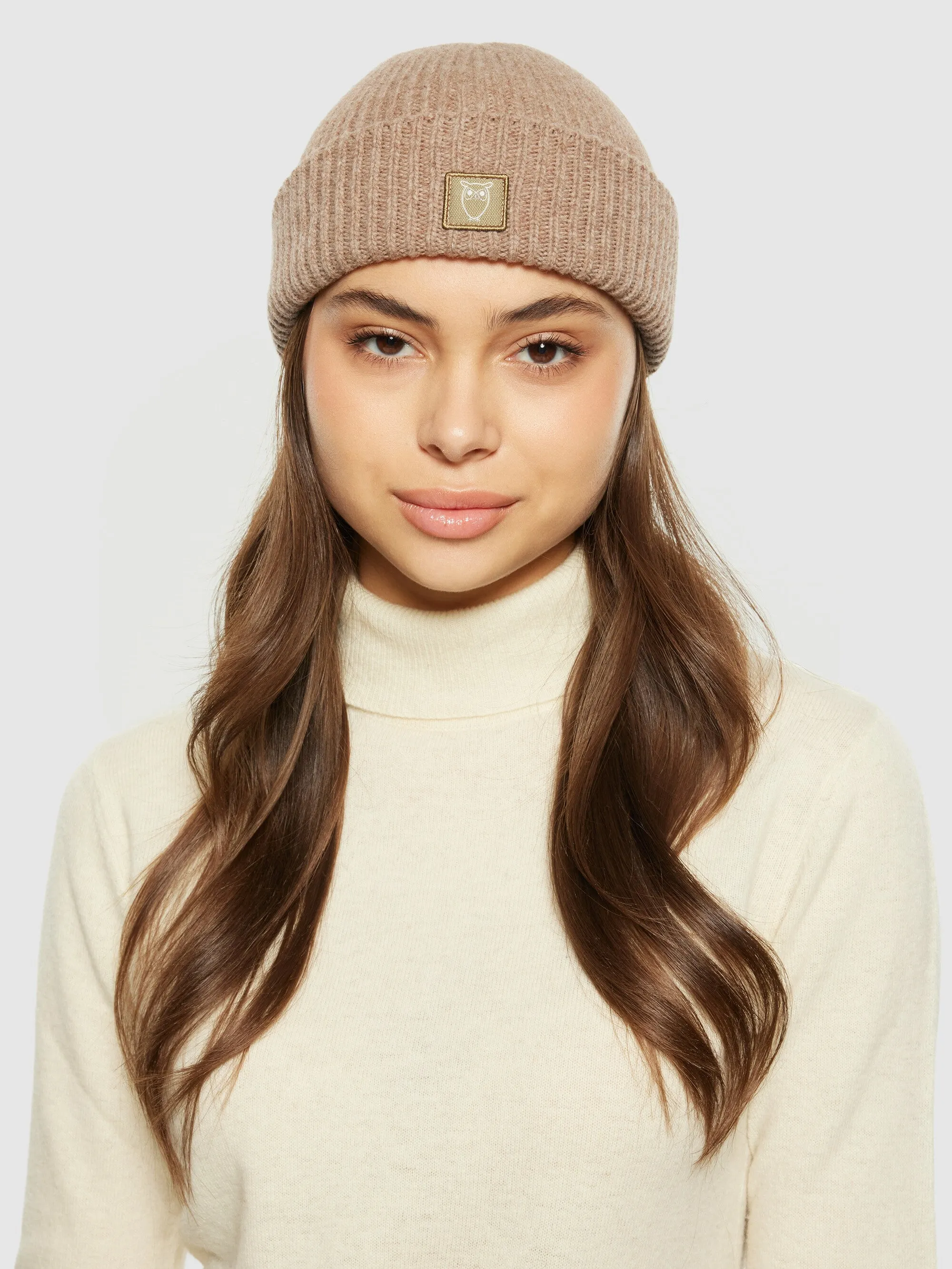 High wool beanie - Kelp melange