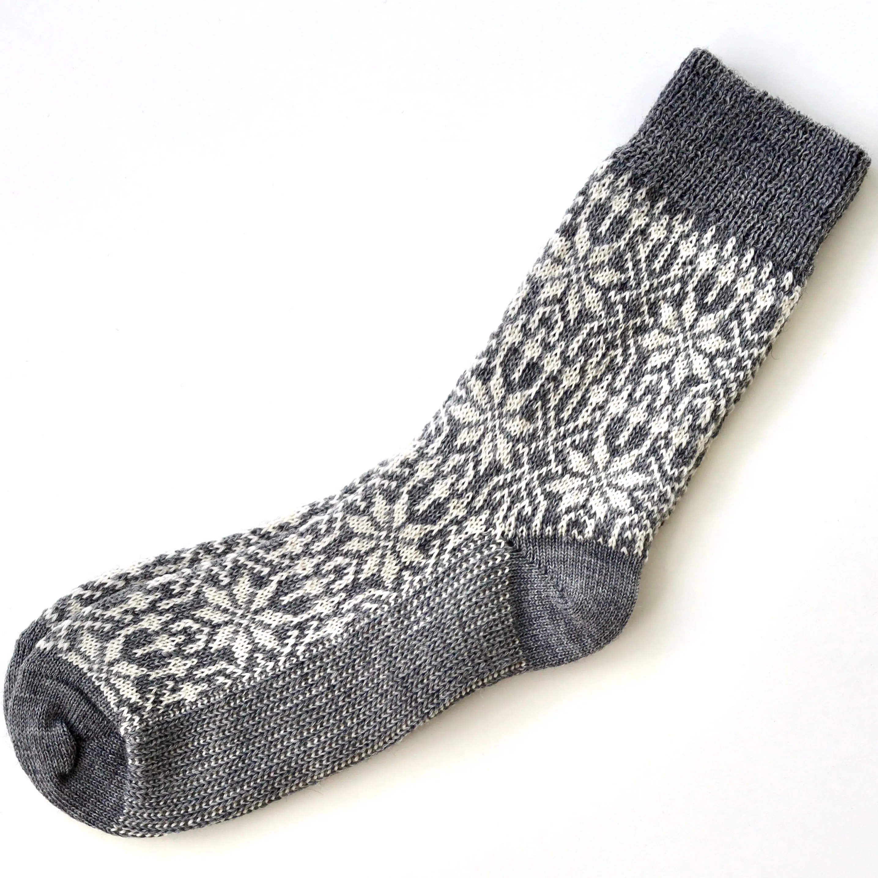 Hirsch Natur Unisex Norwegian Star Sock with Reinforced Sole, Merino Wool with Linen