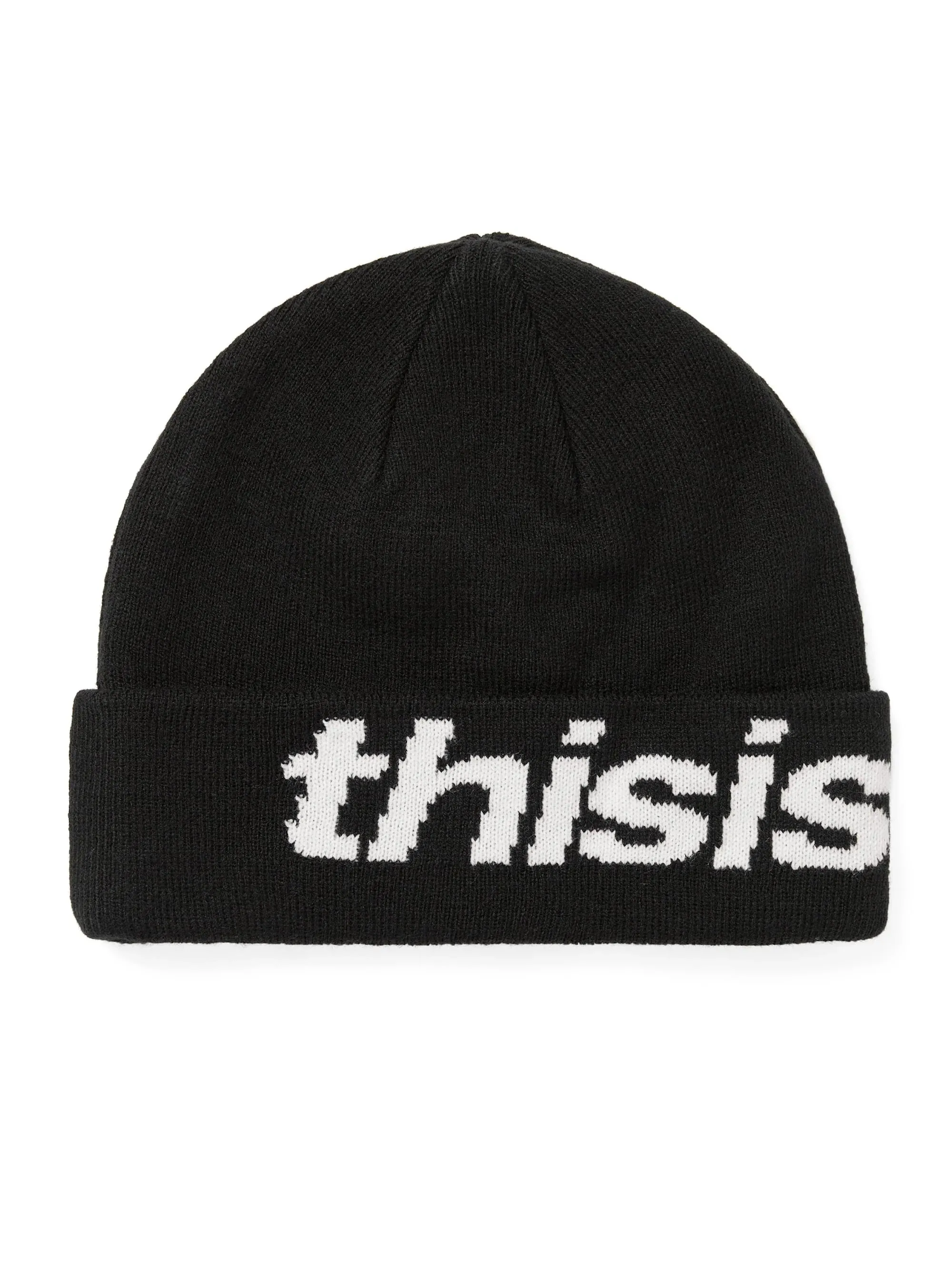 HSP-Logo Big Cuff Beanie Black / THIS IS NEVER THAT