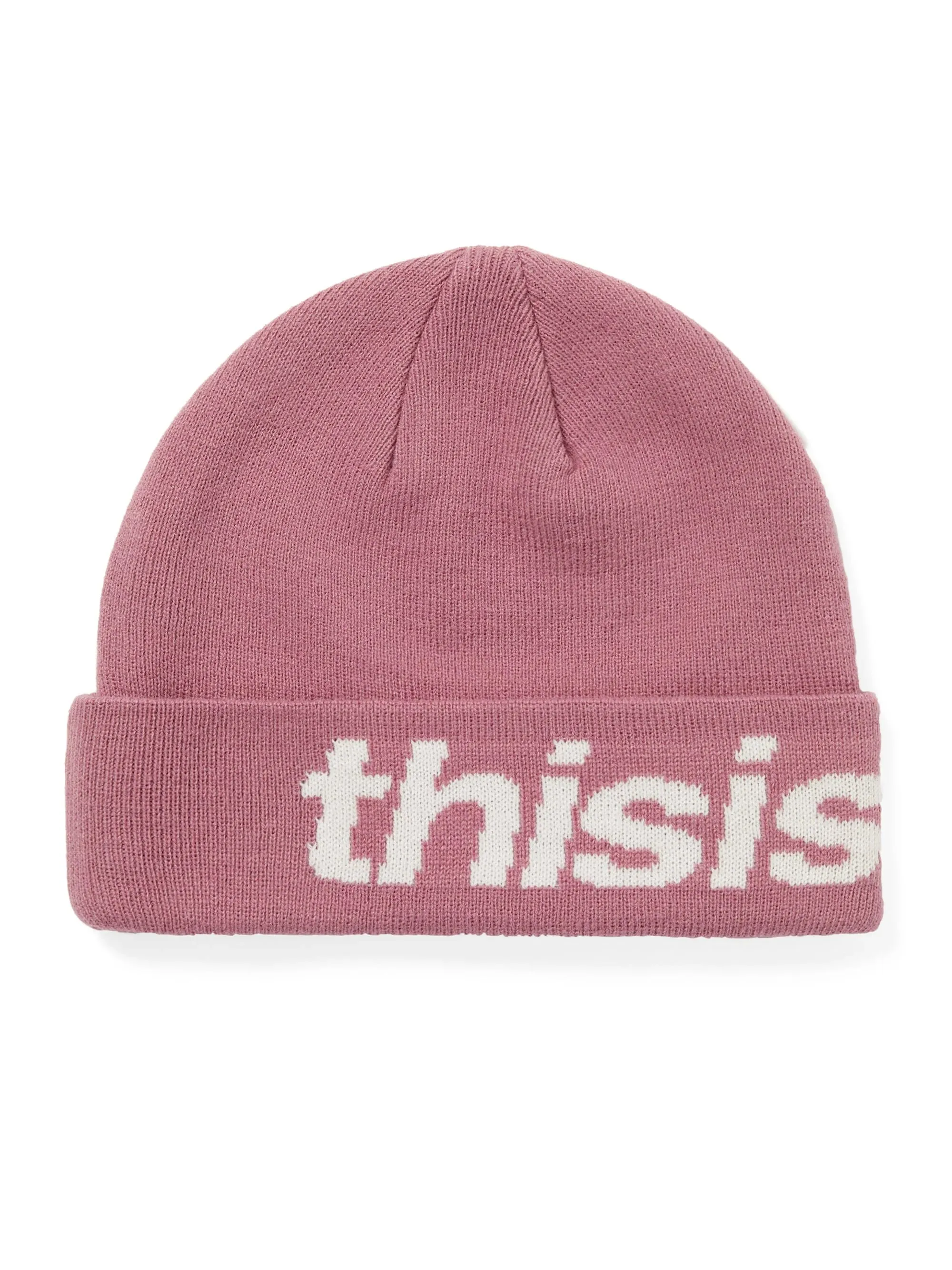 HSP-Logo Big Cuff Beanie Dusty Pink / THIS IS NEVER THAT