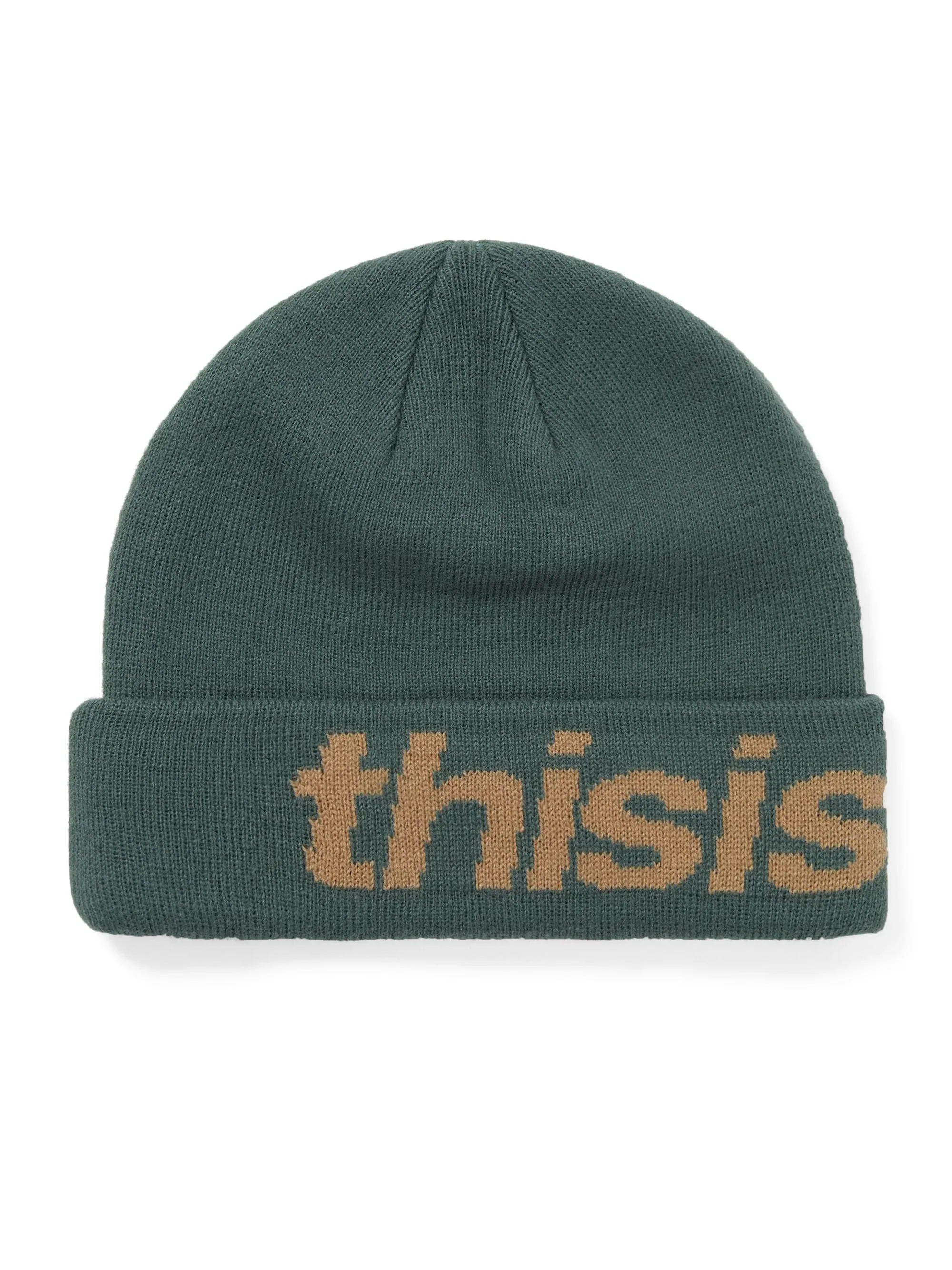 HSP-Logo Big Cuff Beanie Moss / THIS IS NEVER THAT