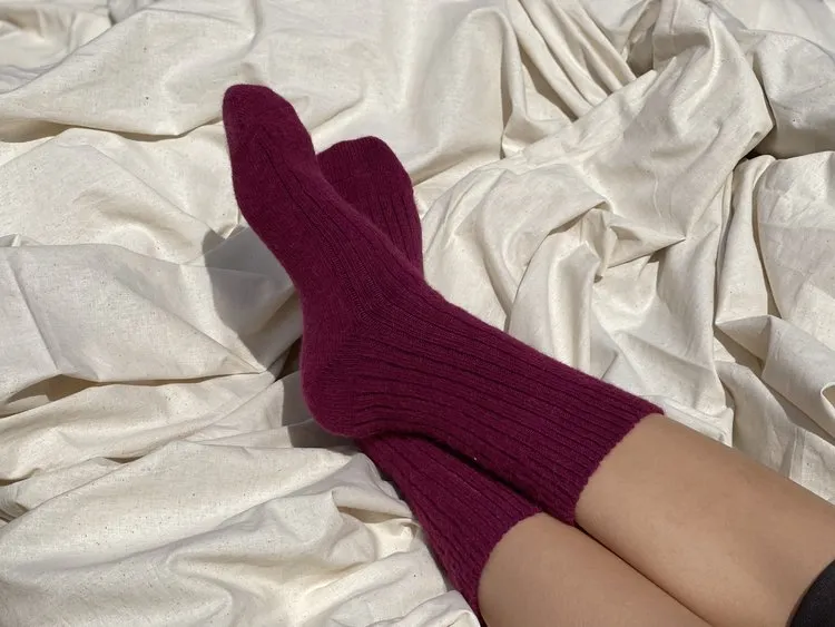 Humphrey Law Alpaca Wool Sock - Berry