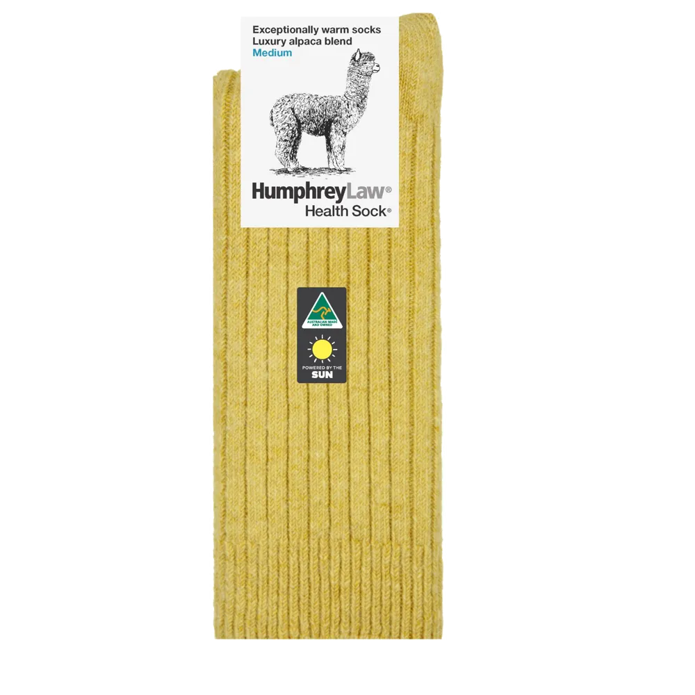 Humphrey Law Alpaca Wool Sock - Empire Yellow