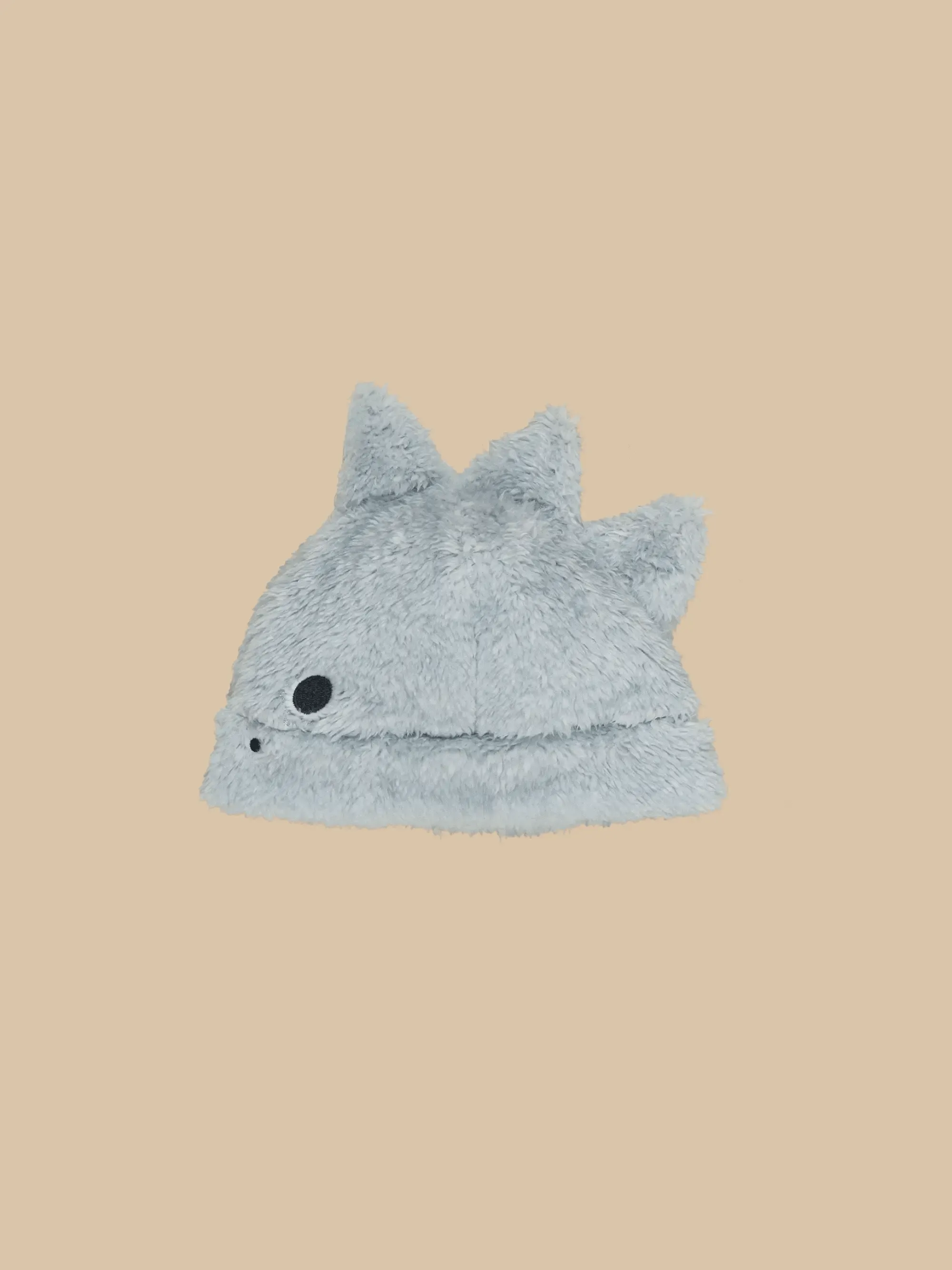 Huxbaby Dino Fur Beanie - Dusty Blue