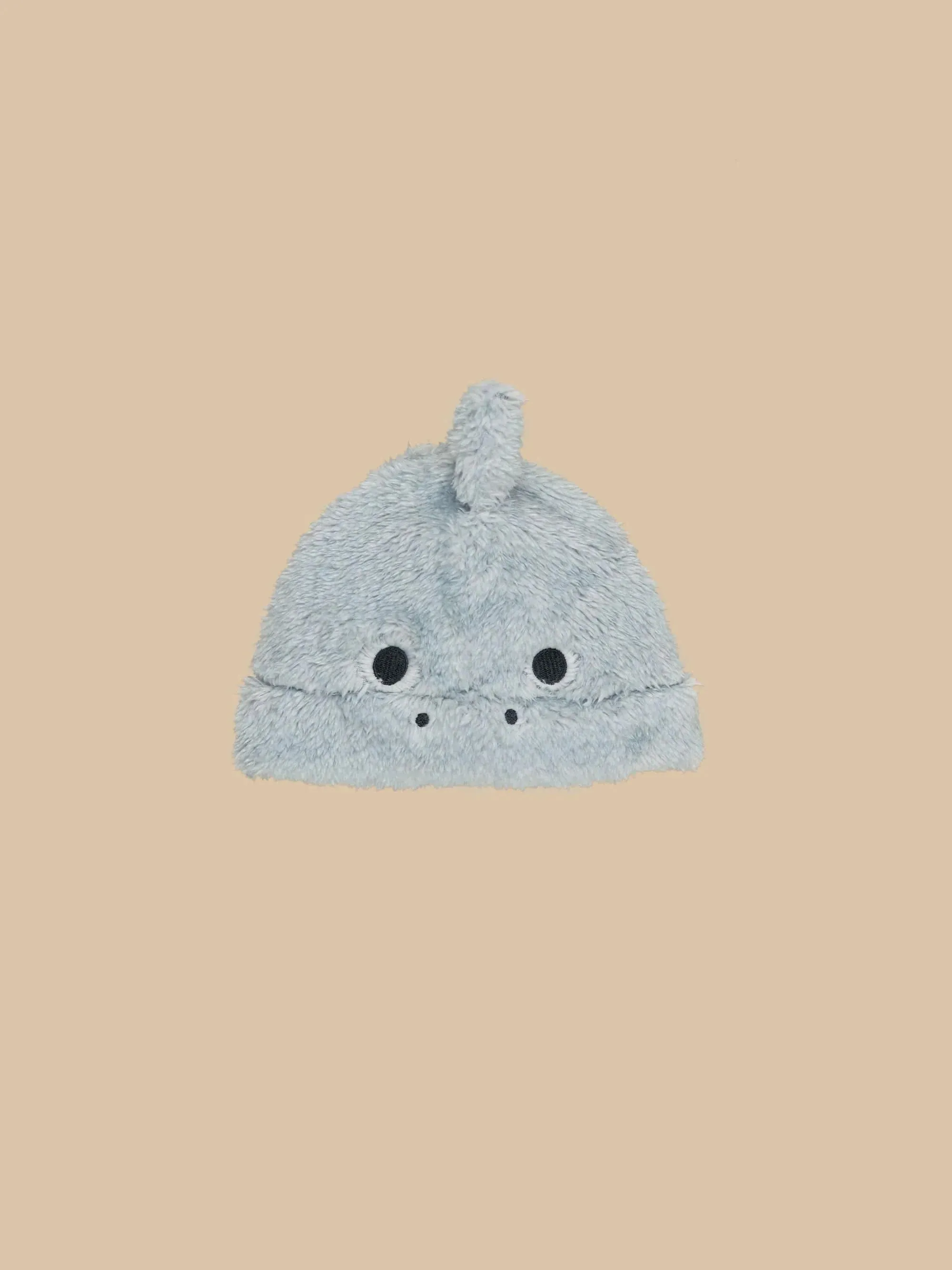 Huxbaby Dino Fur Beanie - Dusty Blue