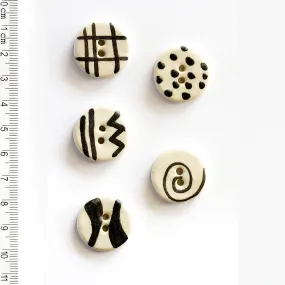 IB Fashion Buttons - Medium Size 5 Piece Sets