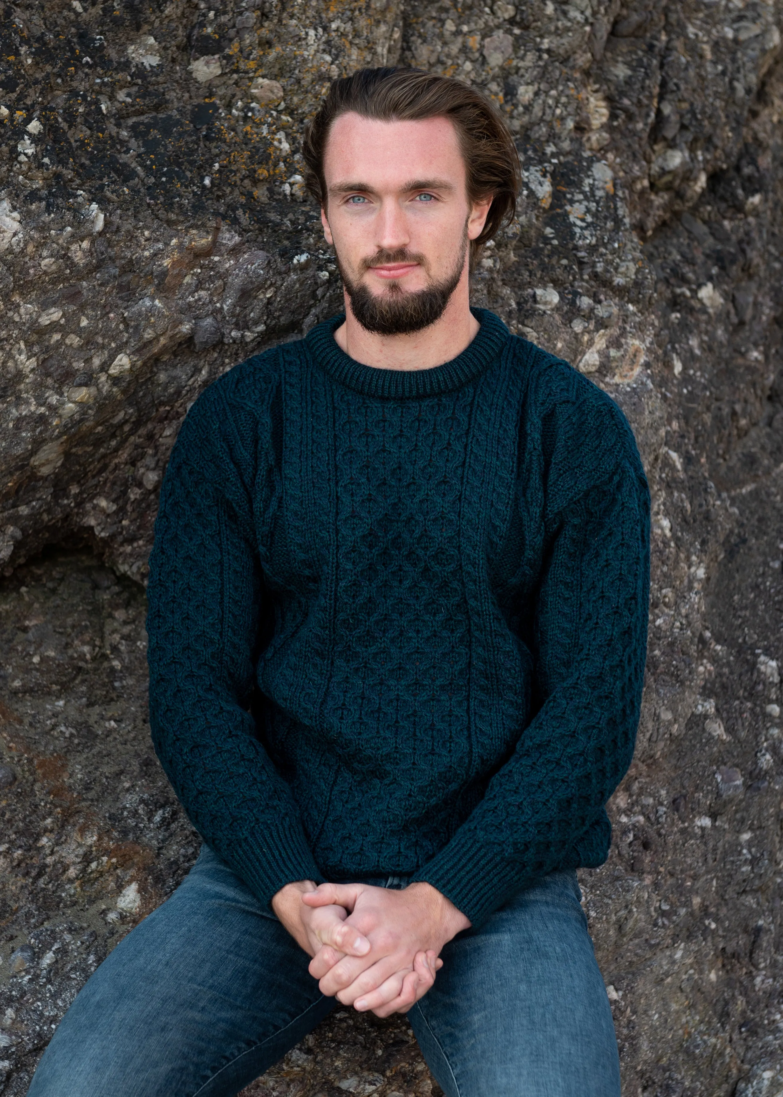 Inis Mor Aran Sweater | Blackwatch