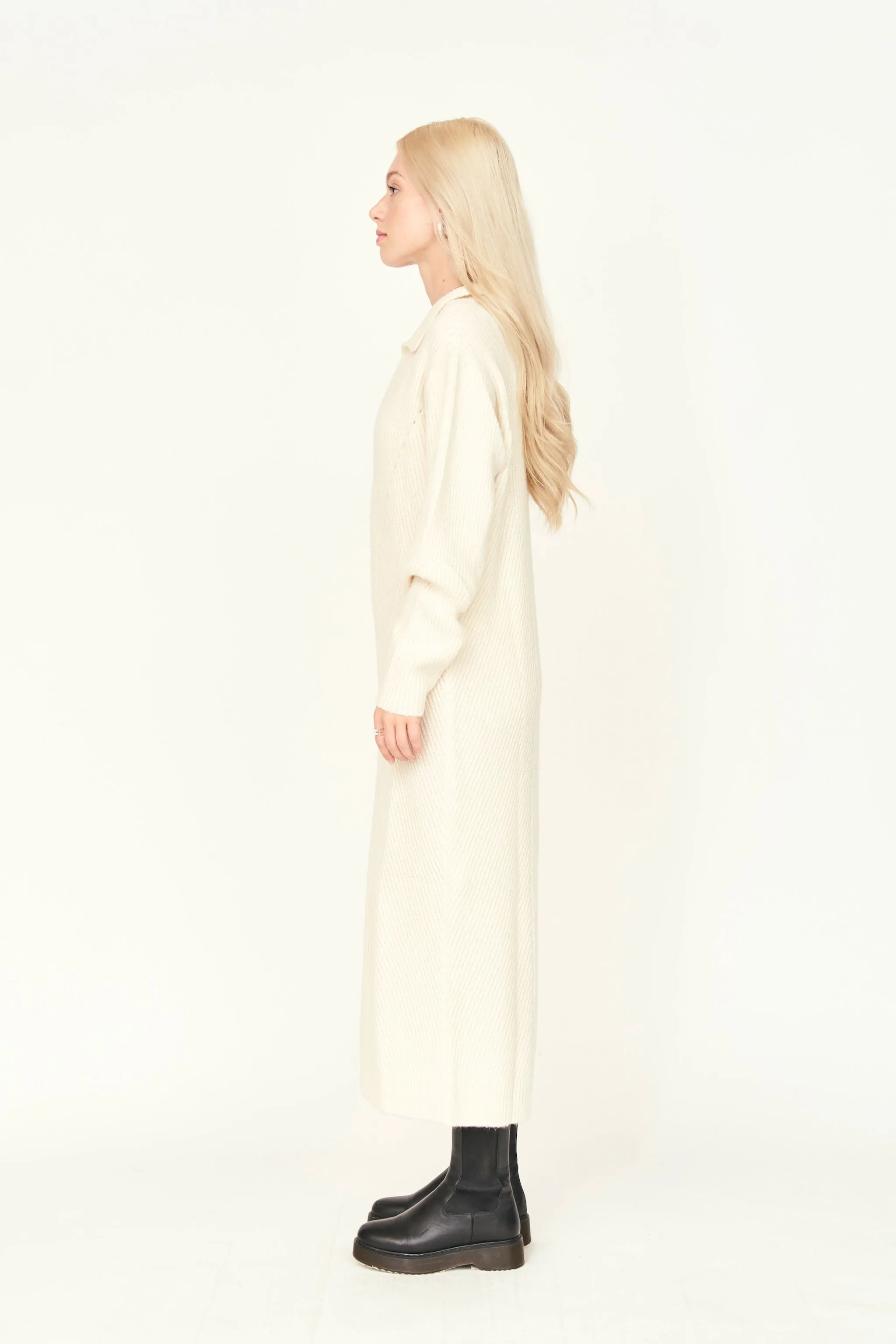 Jackson Sweater Dress in Ivory