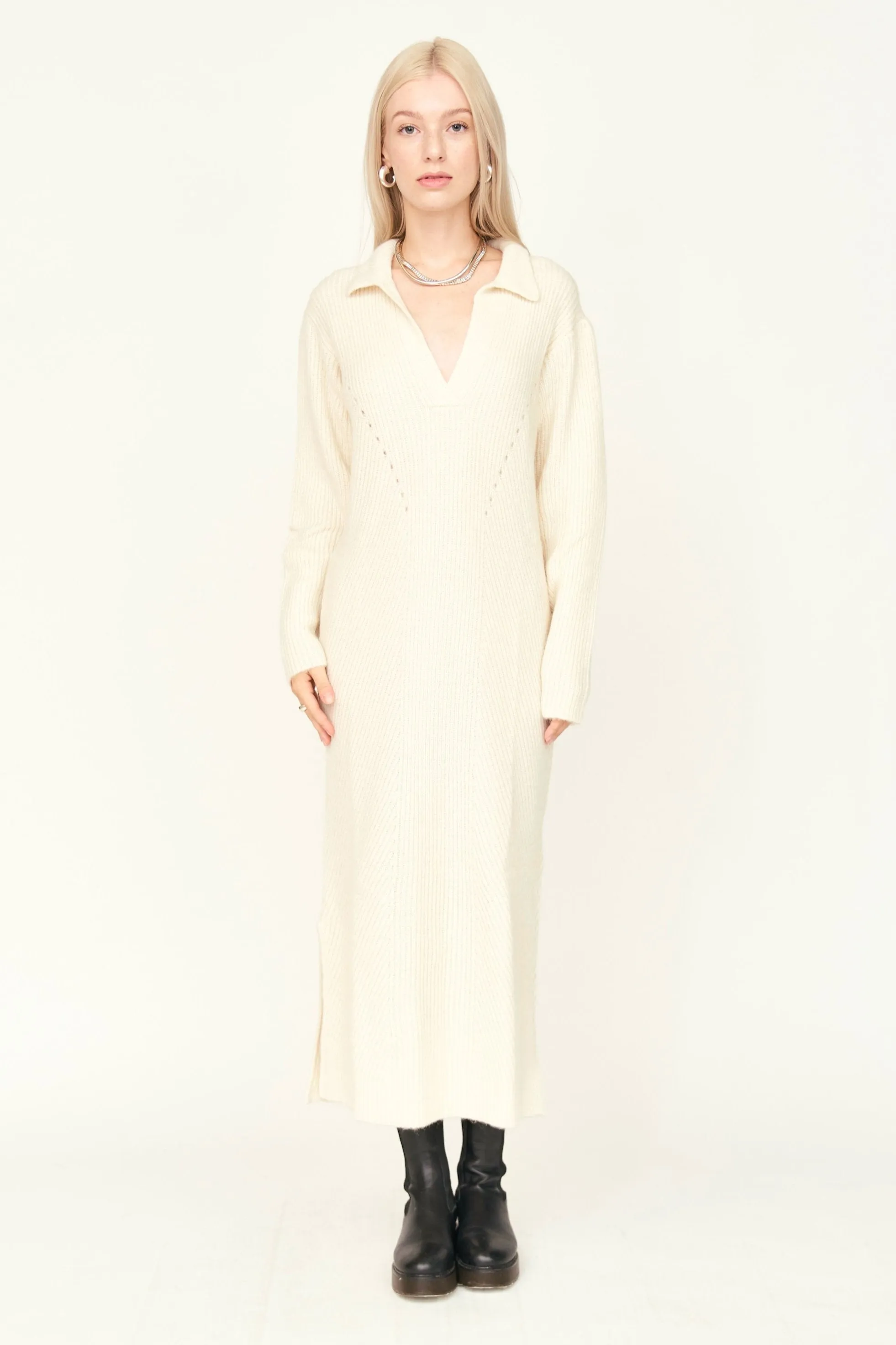 Jackson Sweater Dress in Ivory