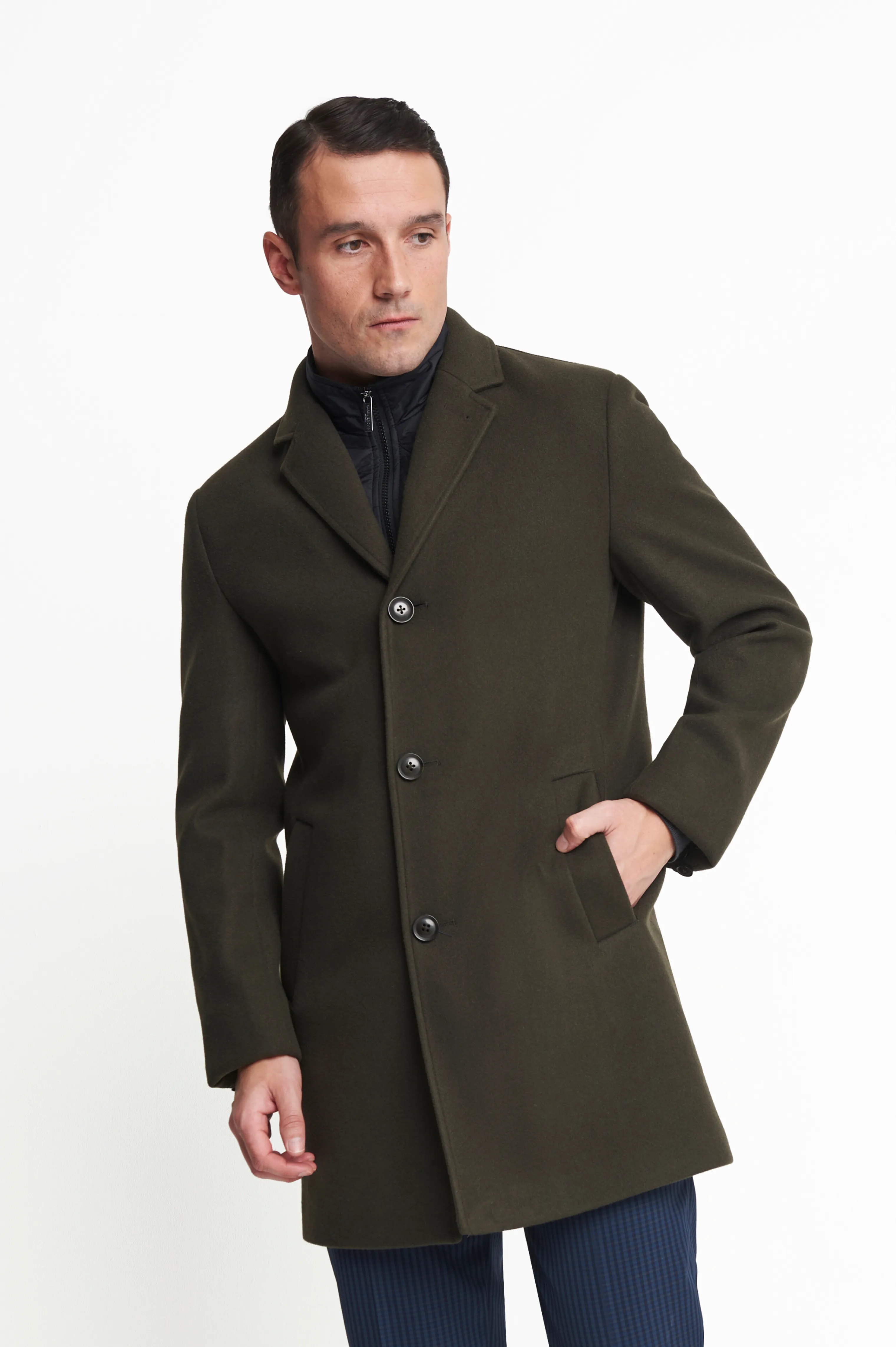 Johan Insert Coat in Khaki