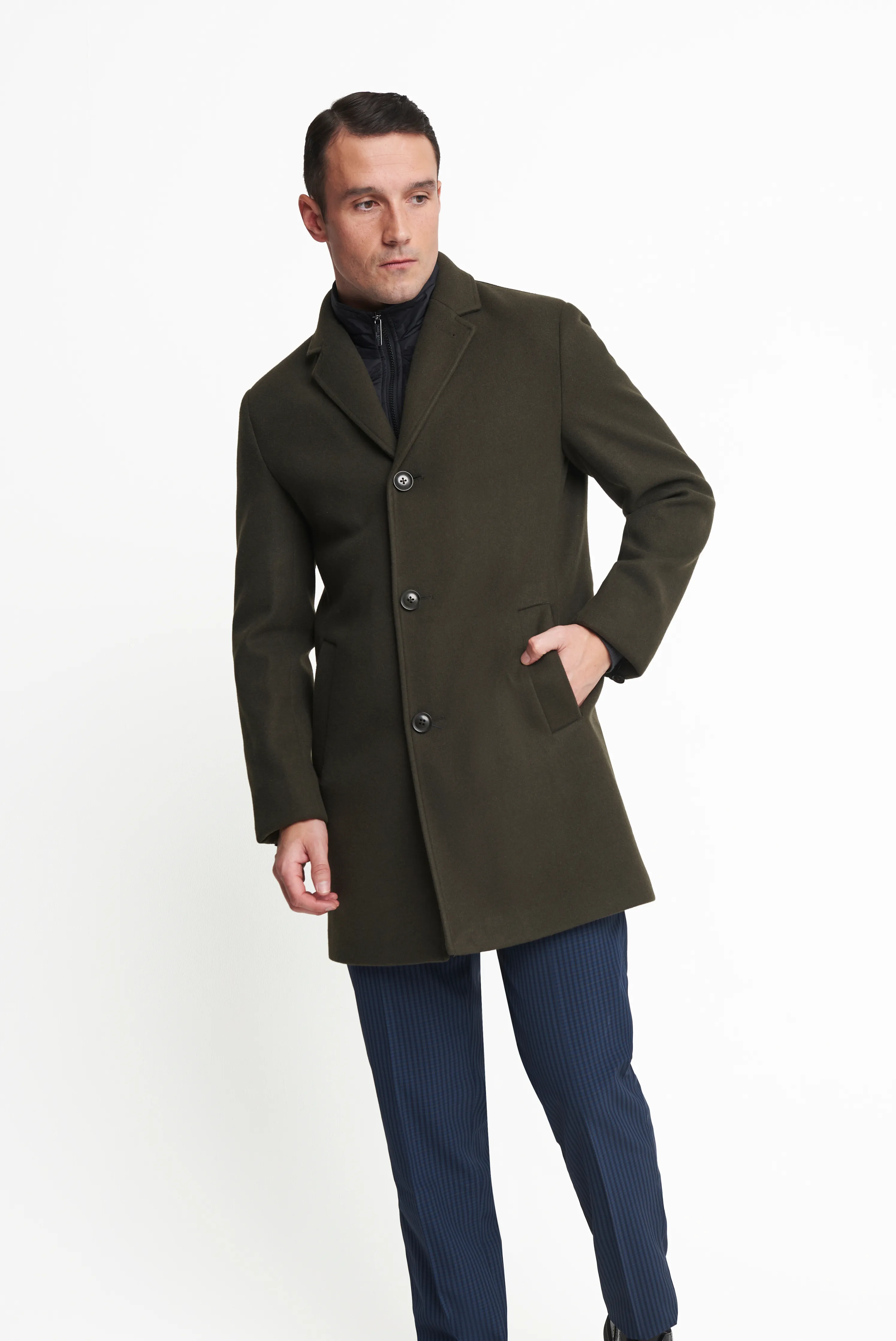 Johan Insert Coat in Khaki