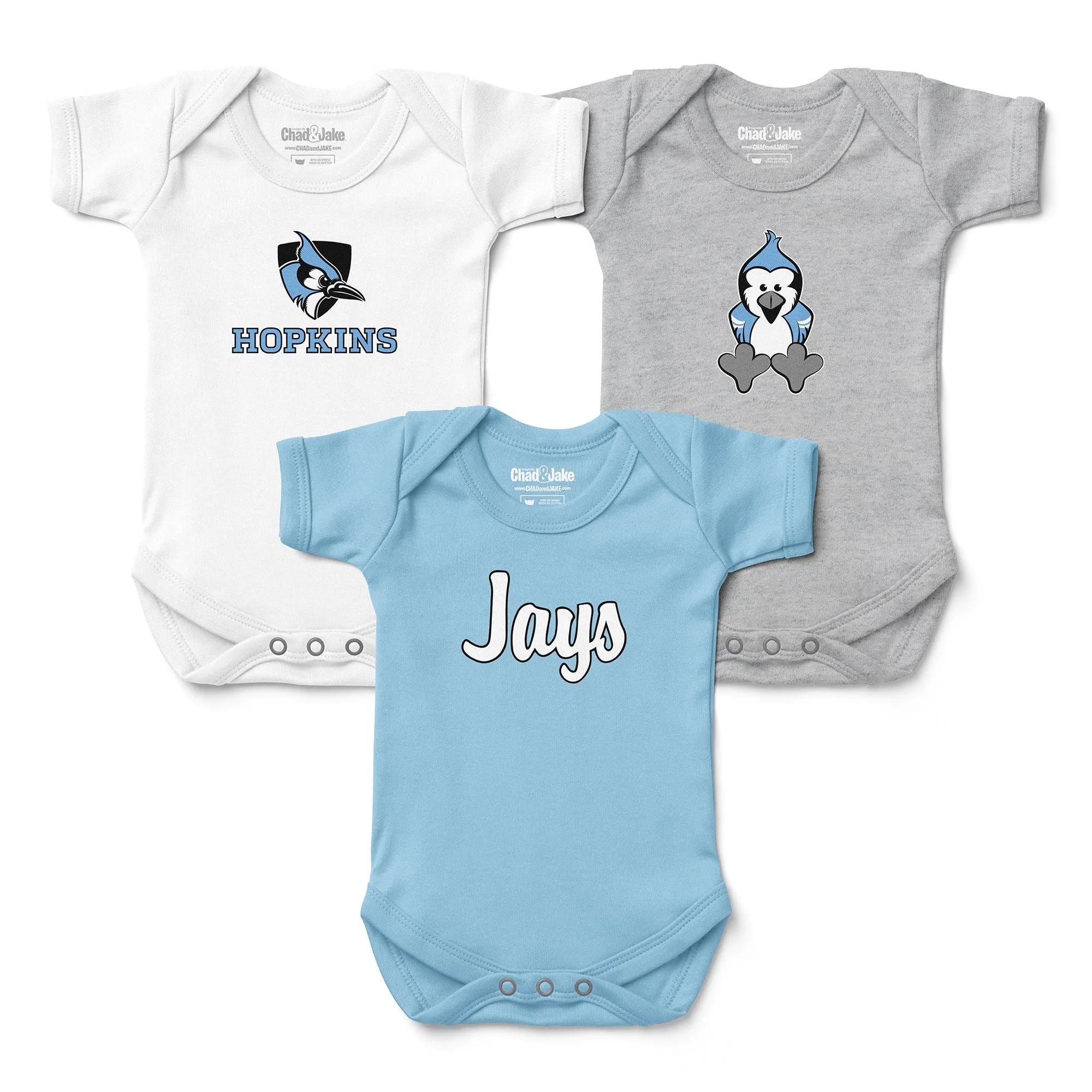 Johns Hopkins Blue Jays 3-Pack Bodysuit