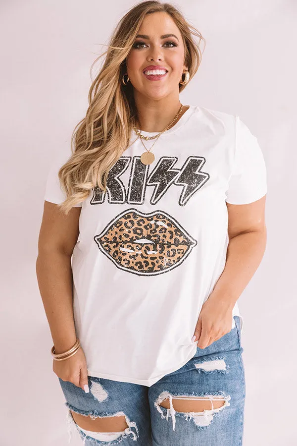 Kiss Leopard Shift Tee In Ivory Curves