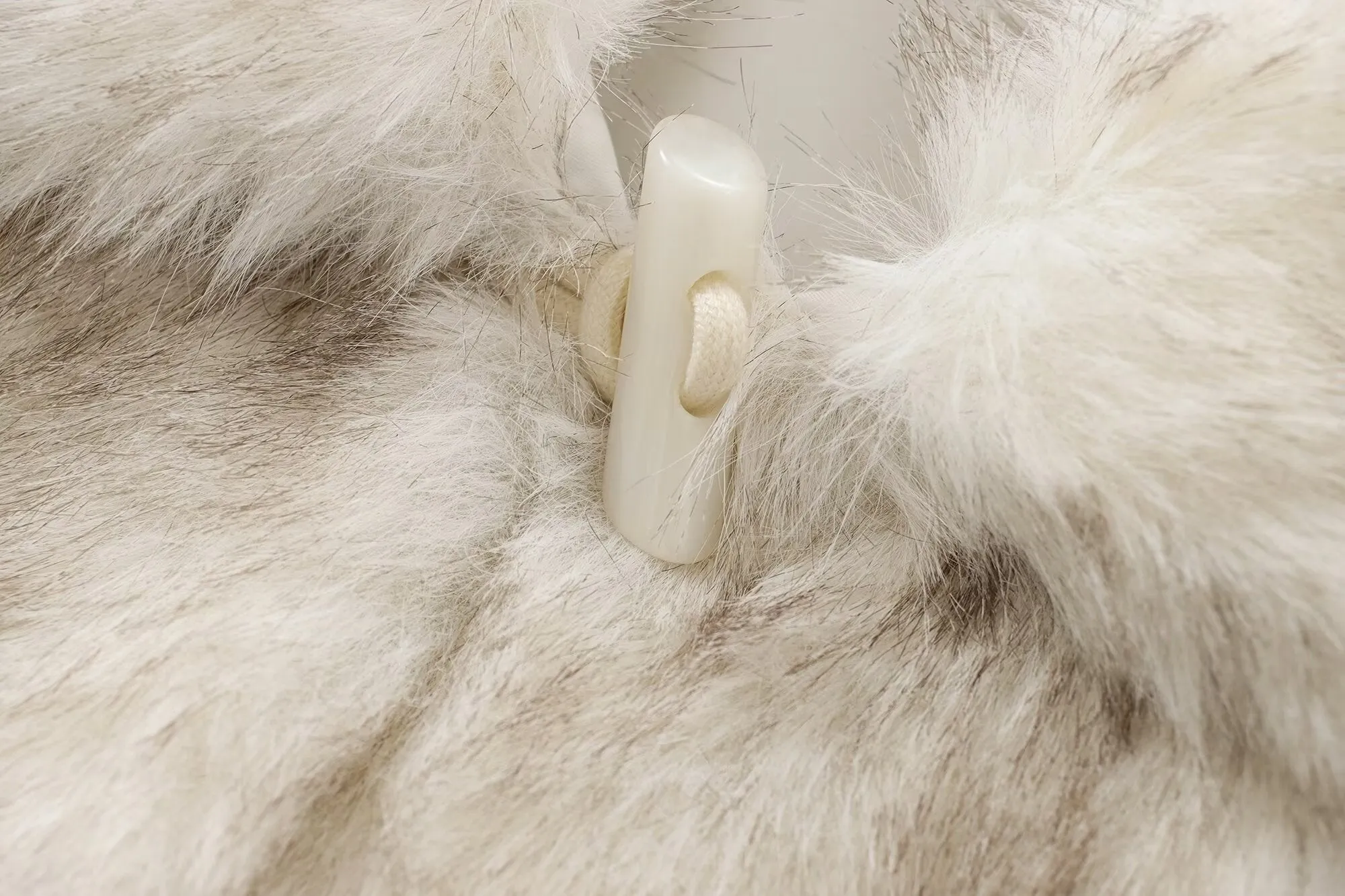 Ladies Faux White  Mink LikeShort Coat