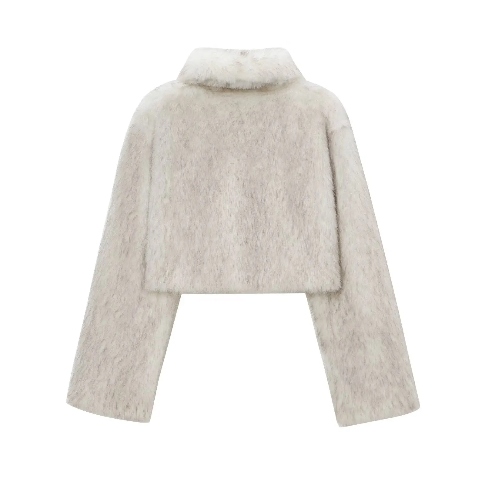 Ladies Faux White  Mink LikeShort Coat