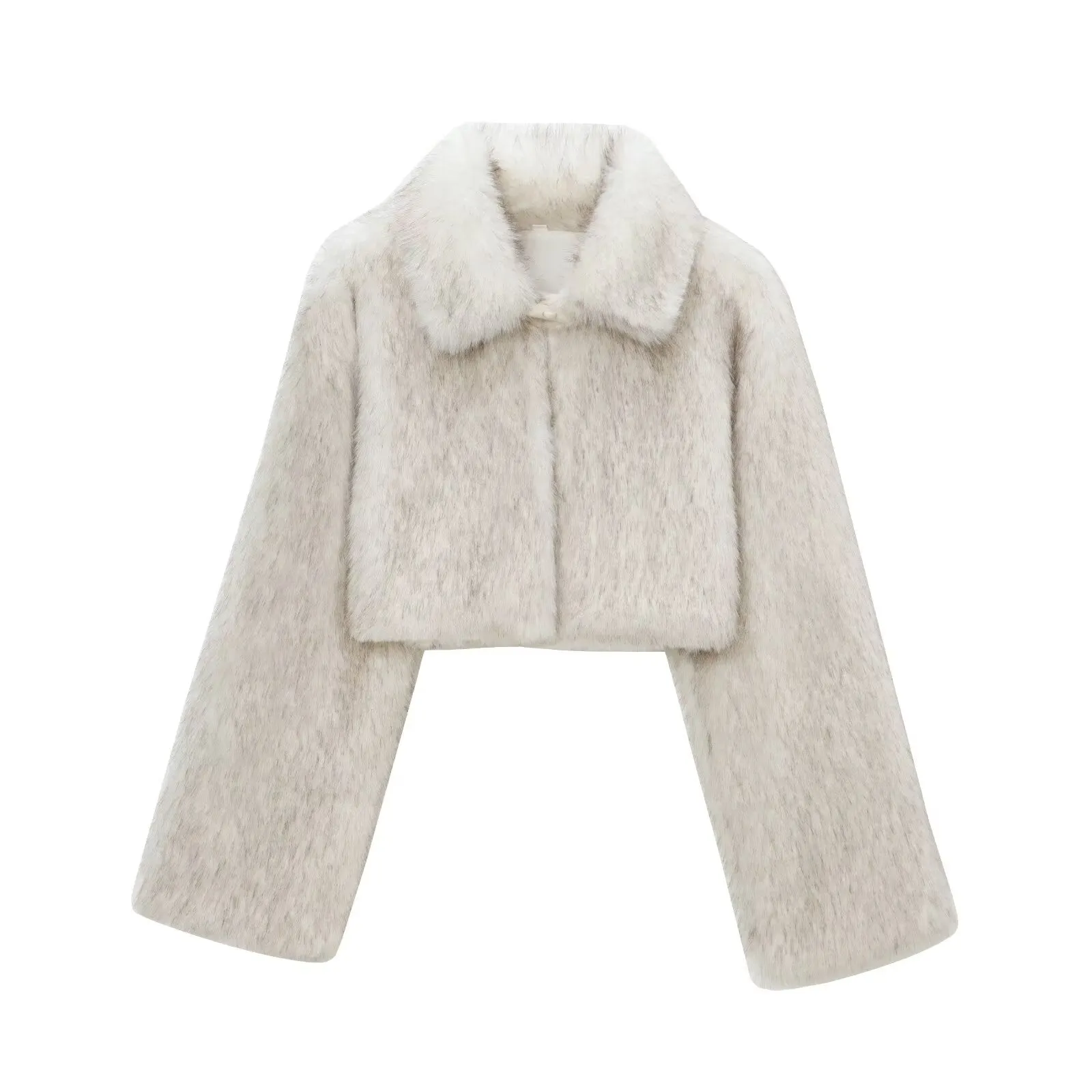 Ladies Faux White  Mink LikeShort Coat