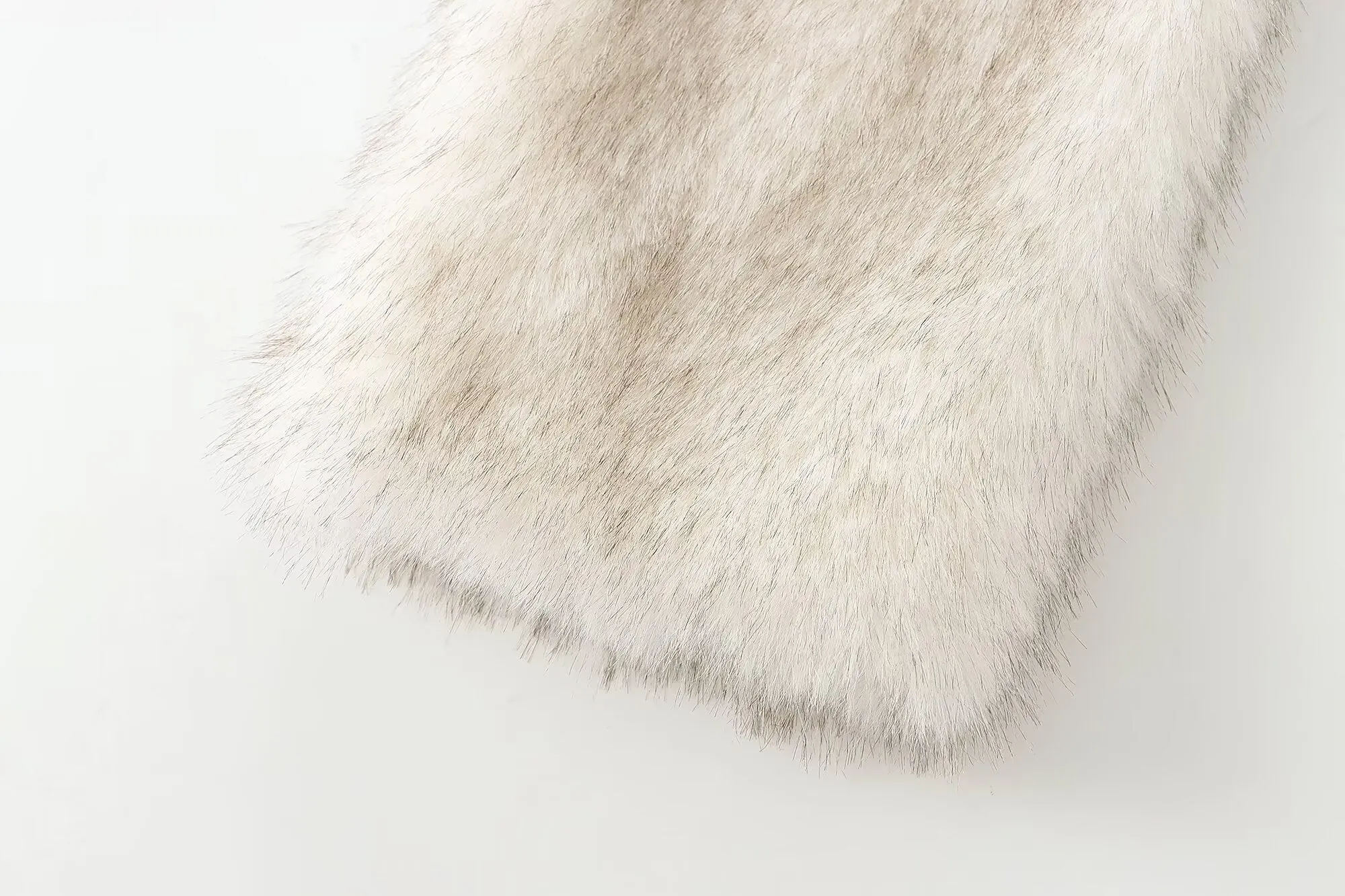 Ladies Faux White  Mink LikeShort Coat