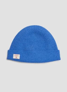 Lambswool Beanie in Pacific Blue