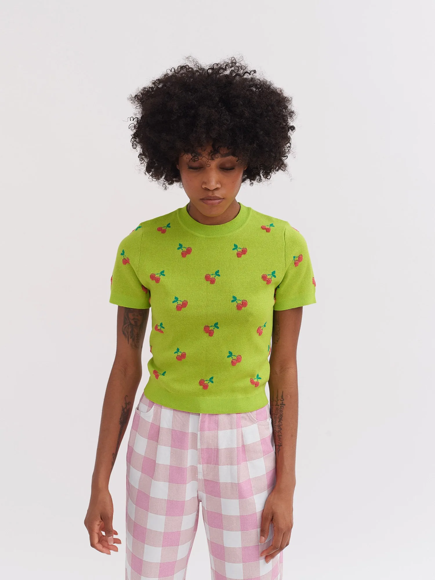 Lazy Oaf Cherry Picked Knitted Tee