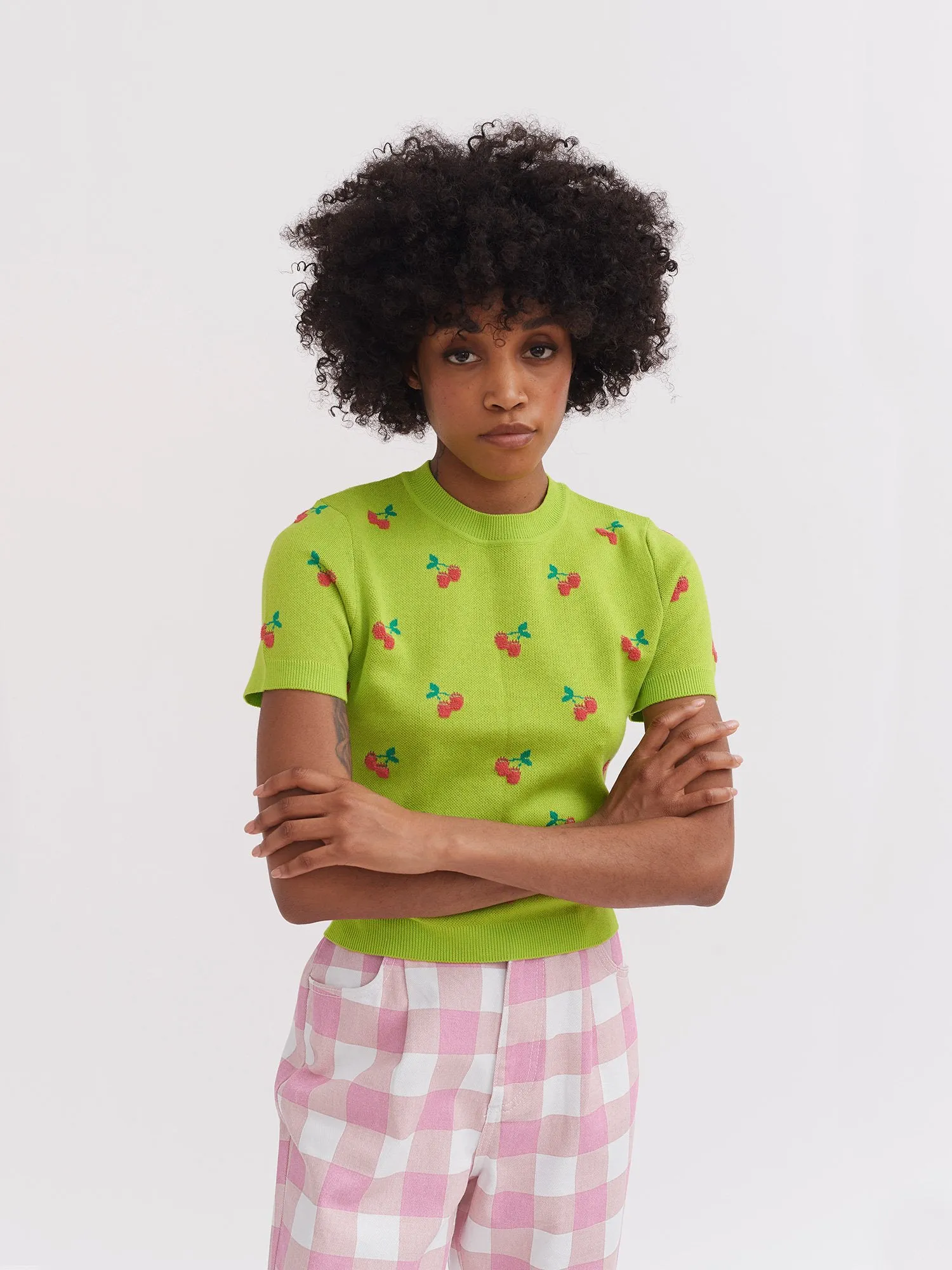 Lazy Oaf Cherry Picked Knitted Tee