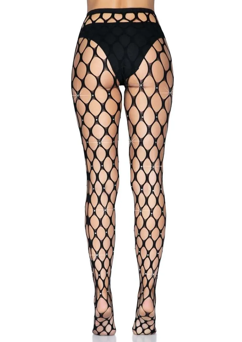 Leg Avenue Rhinestone Jumbo Pothole Net Tights