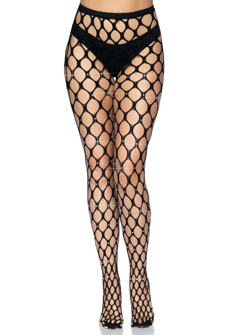 Leg Avenue Rhinestone Jumbo Pothole Net Tights