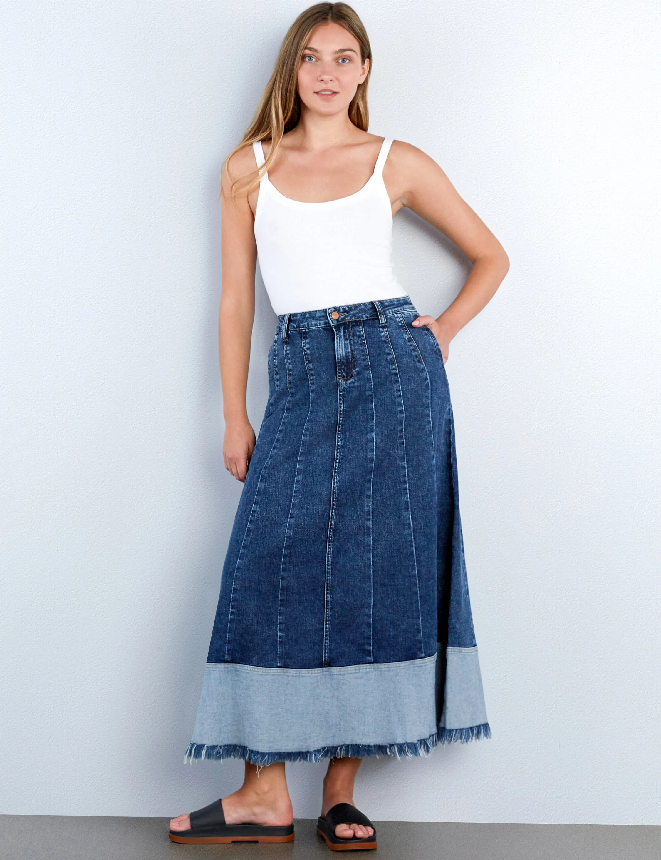 Let's Go Denim Maxi Skirt