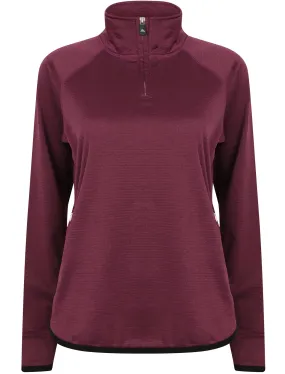 Lillian Jacquard Polar Fleece Pullover Sweatshirt In Dark Purple - Northern Expo