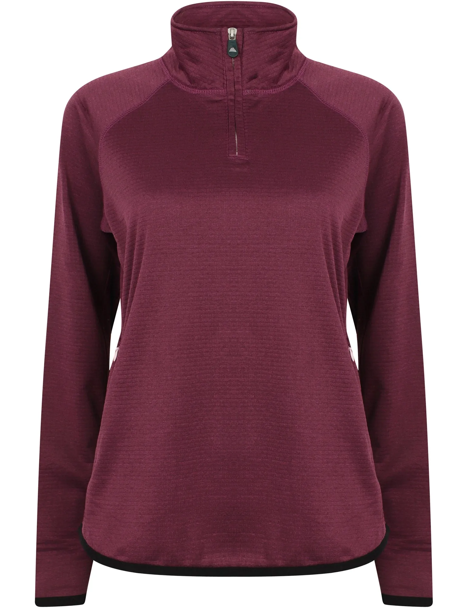 Lillian Jacquard Polar Fleece Pullover Sweatshirt In Dark Purple - Northern Expo