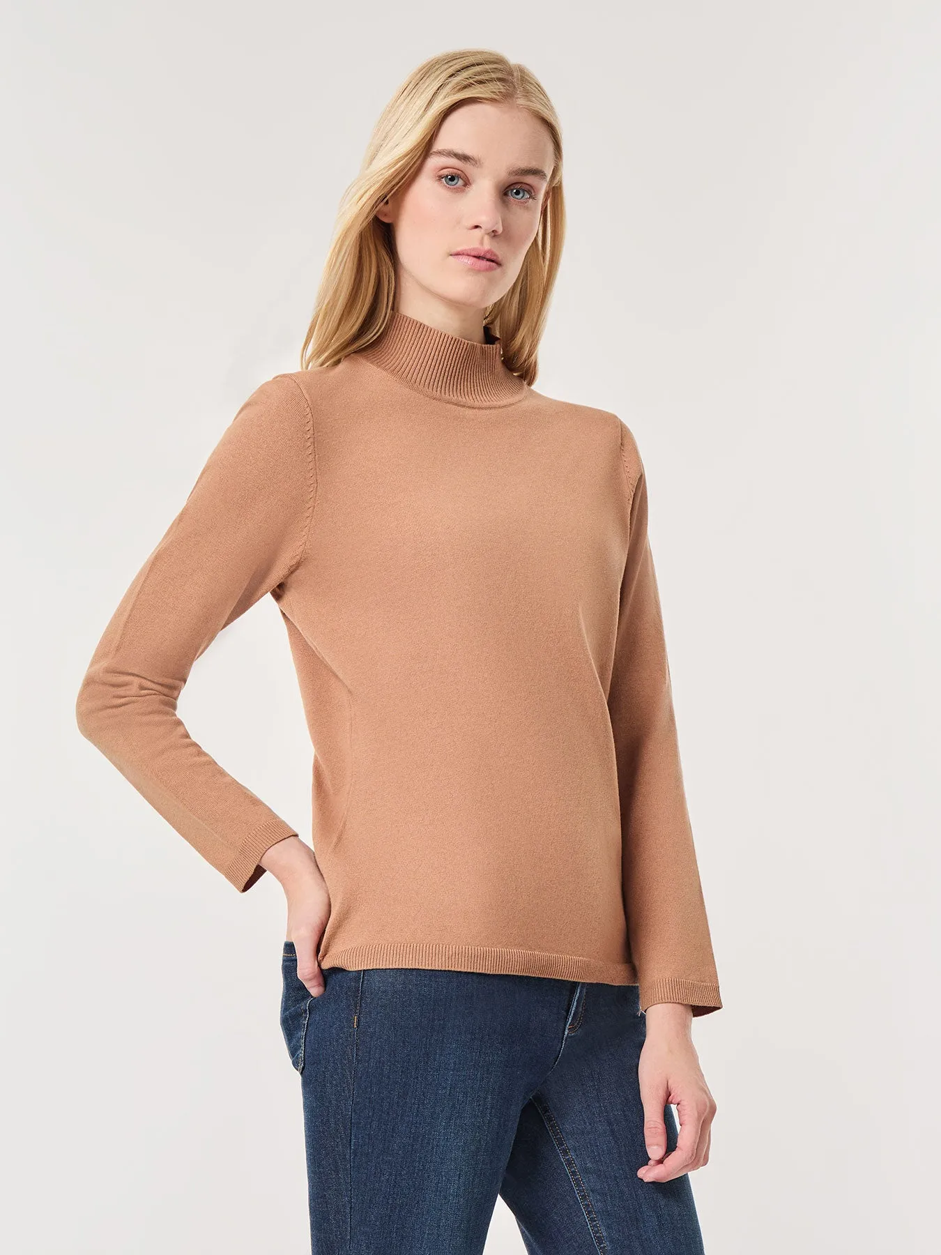 Long Sleeve Mock Neck Sweater