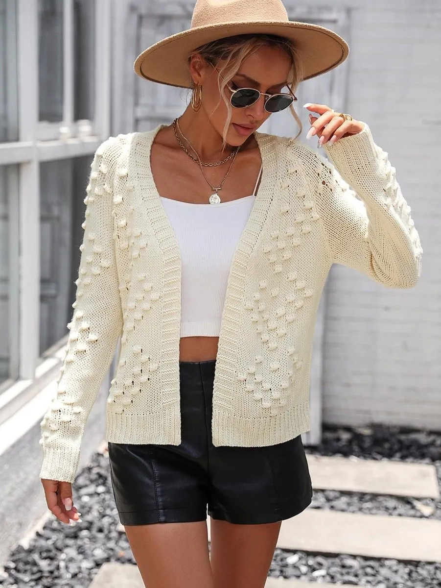 Long Sleeve Ribbed Cardigan