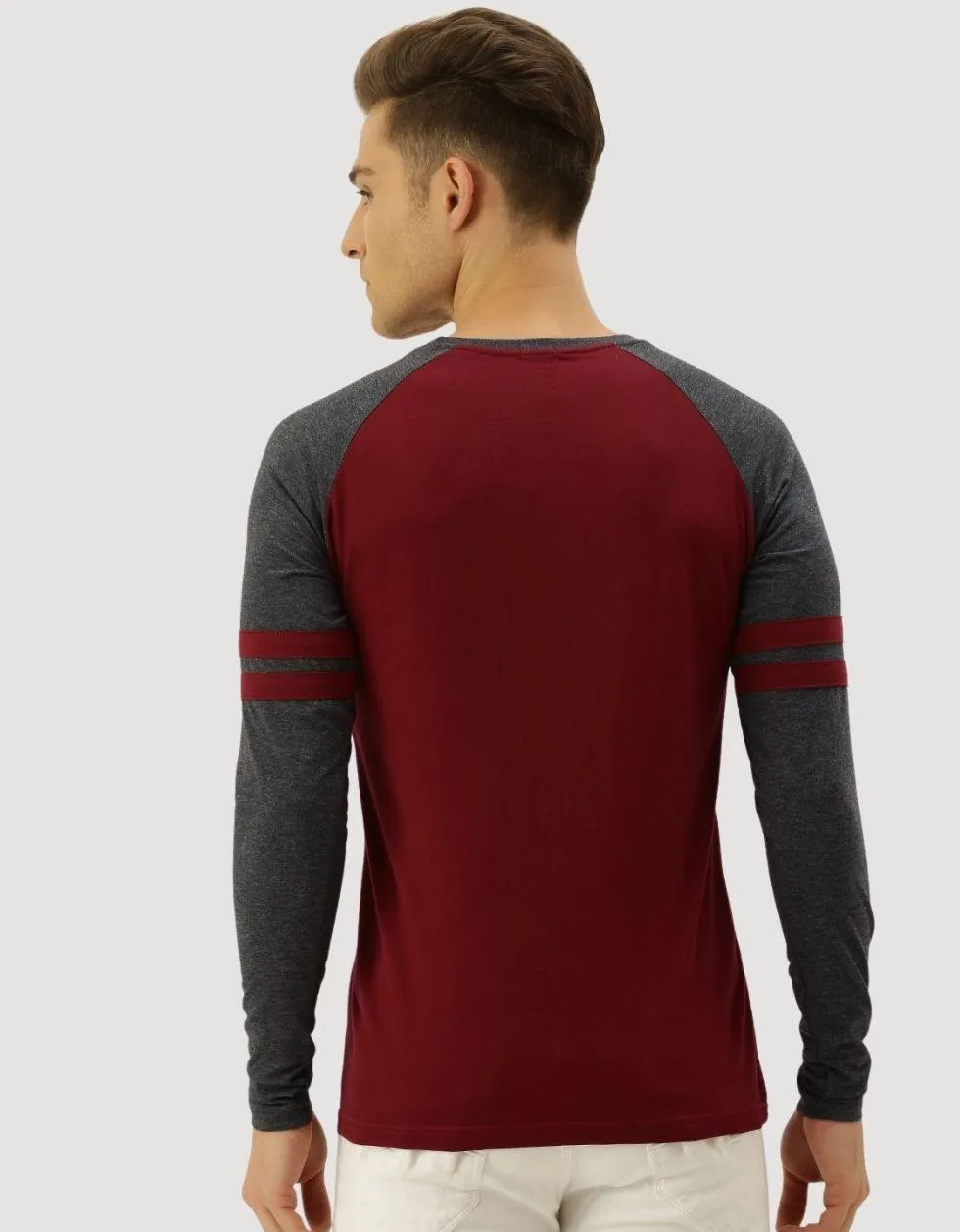 Long Sleeves Red round neck