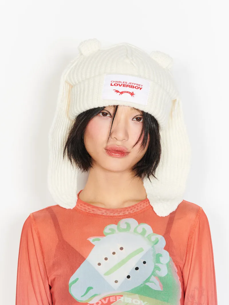 LOVERBOY BY CHARLES JEFFREY BUNNY EARS BEANIE SS22