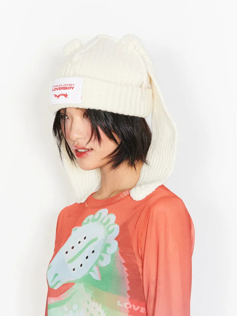 LOVERBOY BY CHARLES JEFFREY BUNNY EARS BEANIE SS22