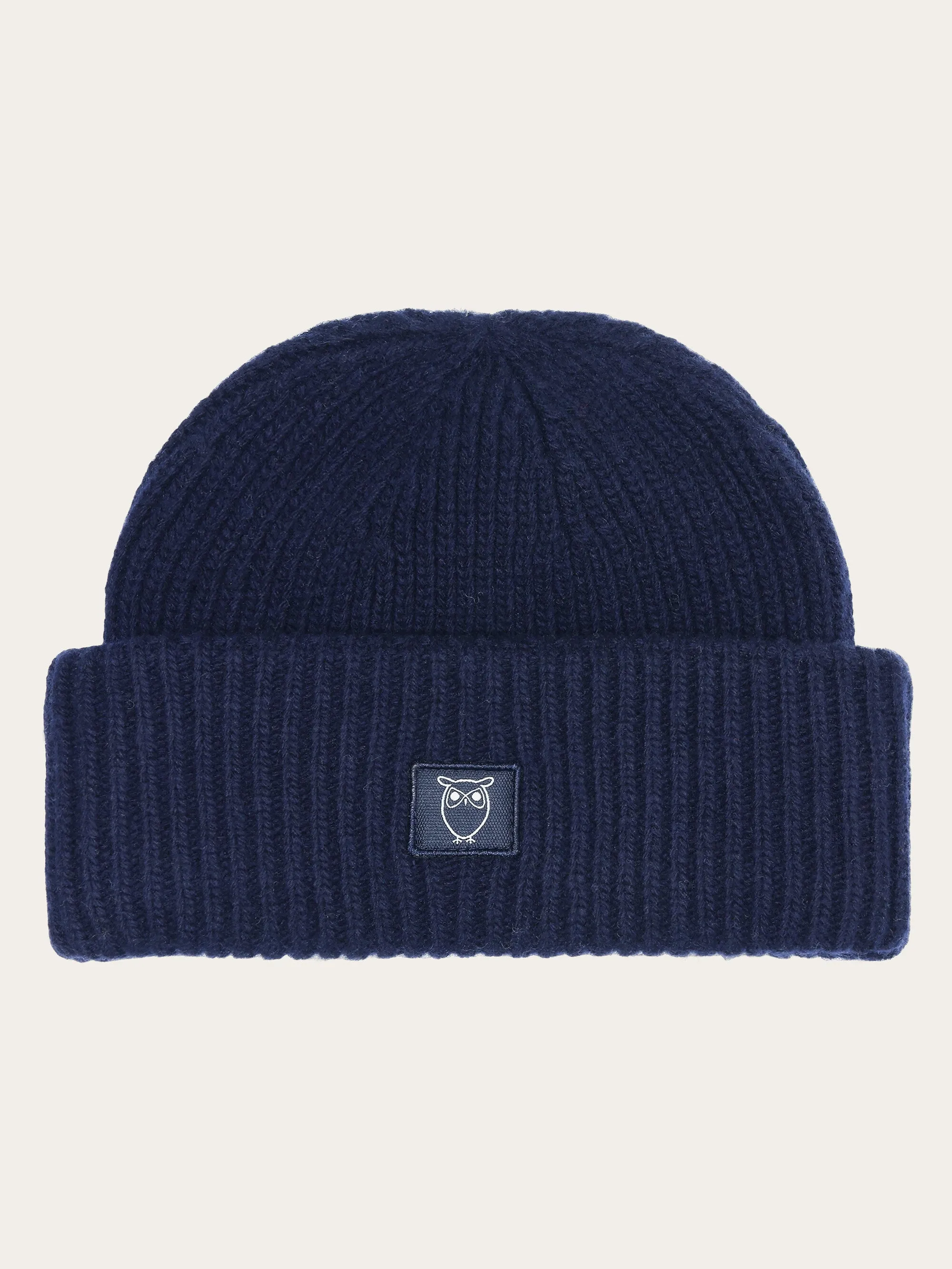 Low wool rib beanie - Total Eclipse