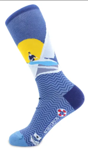 Man the Helm Sailing Themed Men's Crew Sock