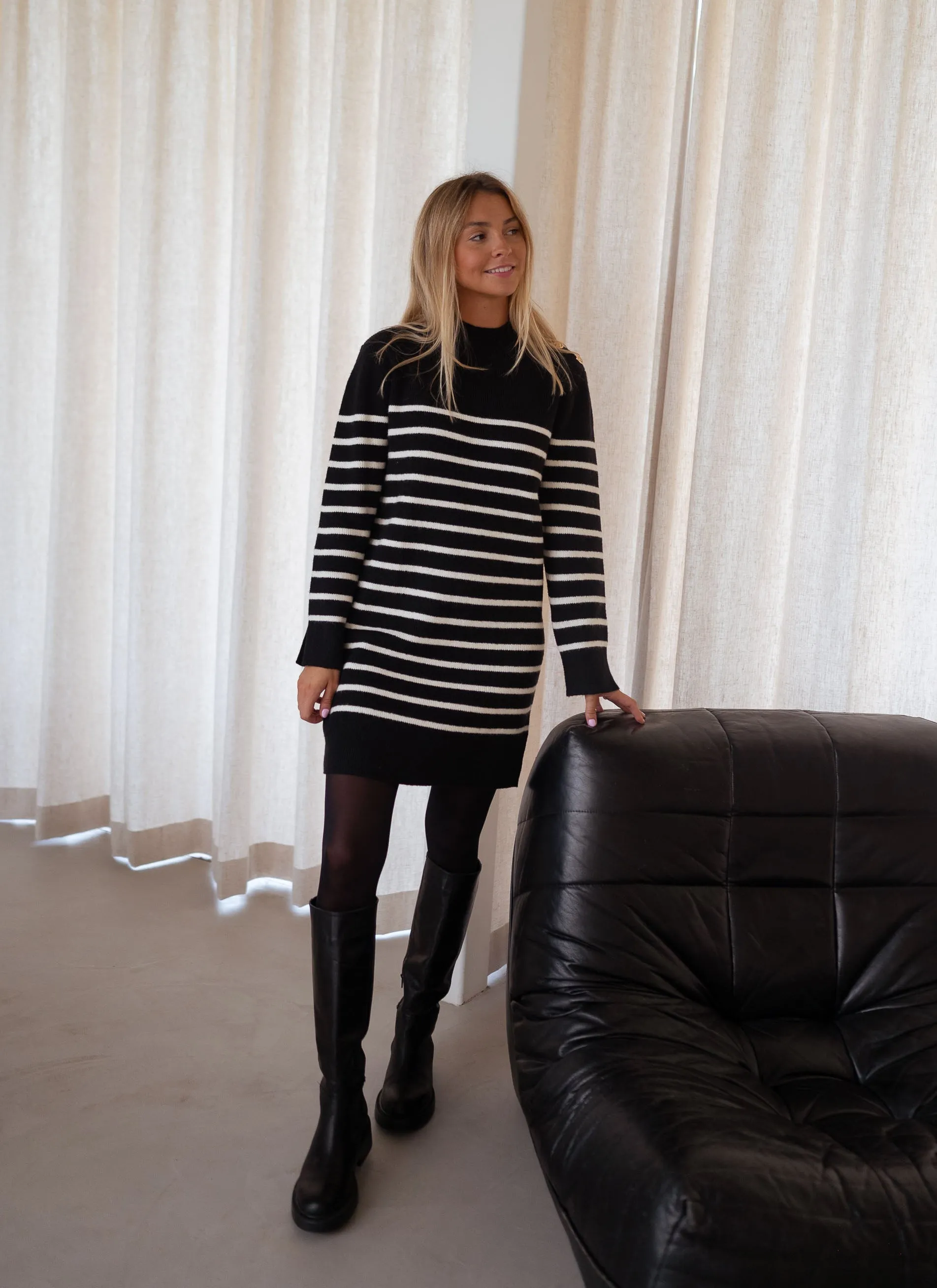 Manon Striped Sweater Dress