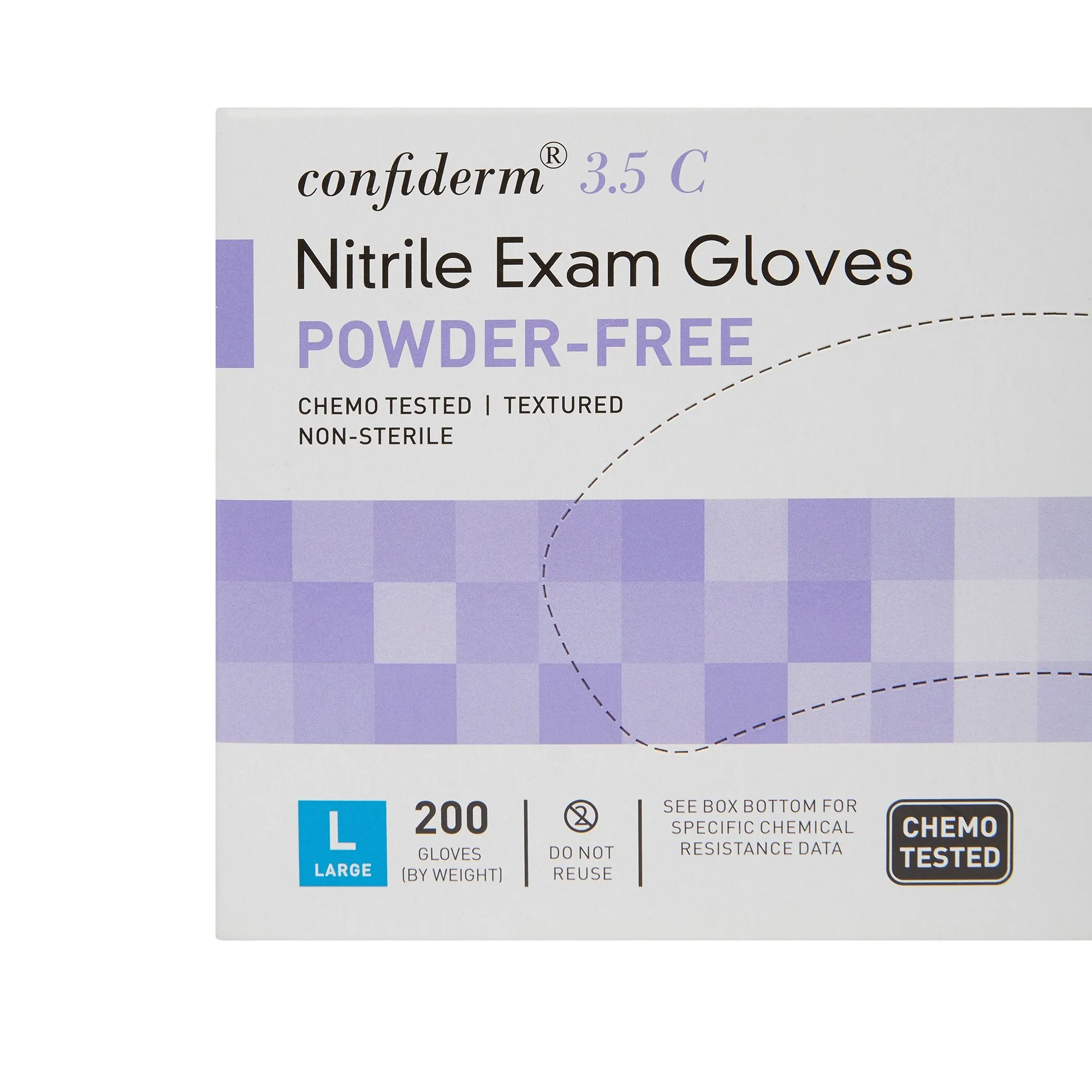 McKesson Confiderm® 3.5C Nitrile Exam Glove, Large, Blue