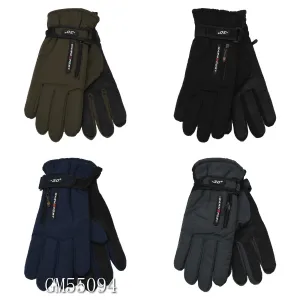 Men Waterproof High-Performance Anti Slip Palm Ski Gloves With Zipper GM55094