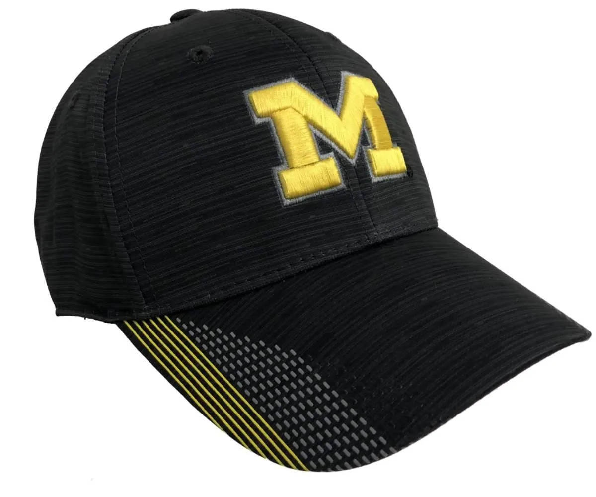 Michigan Wolverines TOW Black "Trace" Structured Flexfit Fitted Hat Cap