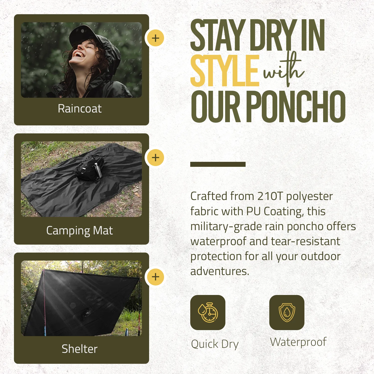 Military Rain Poncho