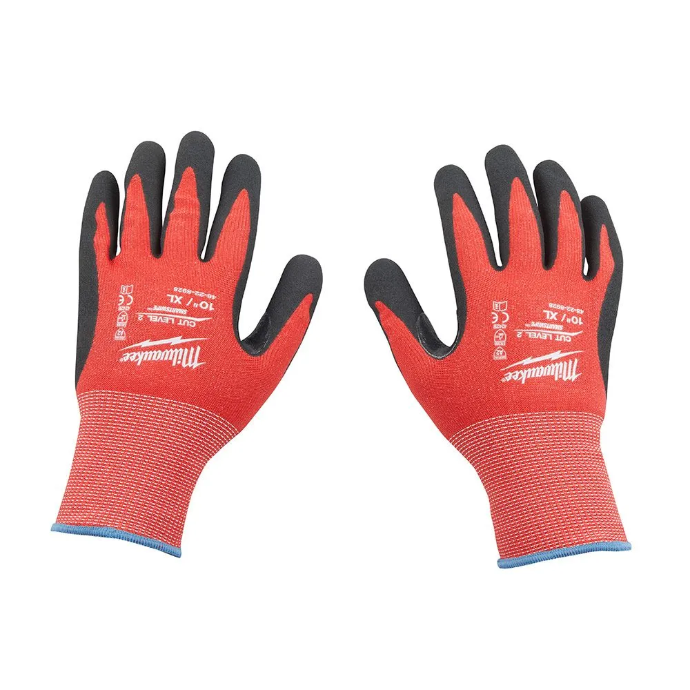 Milwaukee 48-22-8929B Cut Level 2 Nitrile Dipped Gloves - 2XL - Bulk 12PK