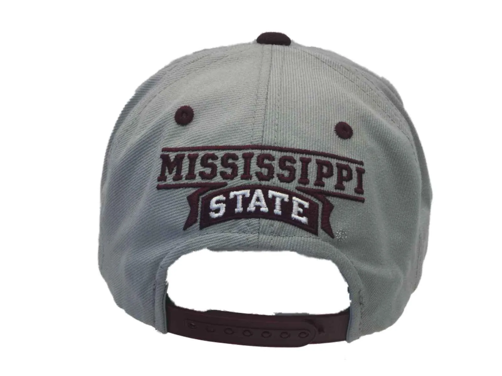 Mississippi State Bulldogs Adidas Gray & Black Snapback Flat Bill Hat Cap